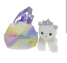 Load image into Gallery viewer, Fancy Pals Big Purple Bow with White Cat
