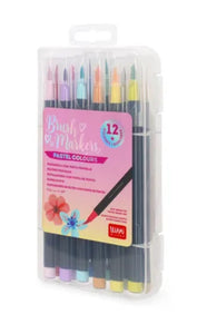 Legami Set of 12 Brush Markers - Pastel