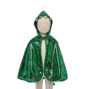 Great Pretenders Metallic Green Dragon Cape 2-3