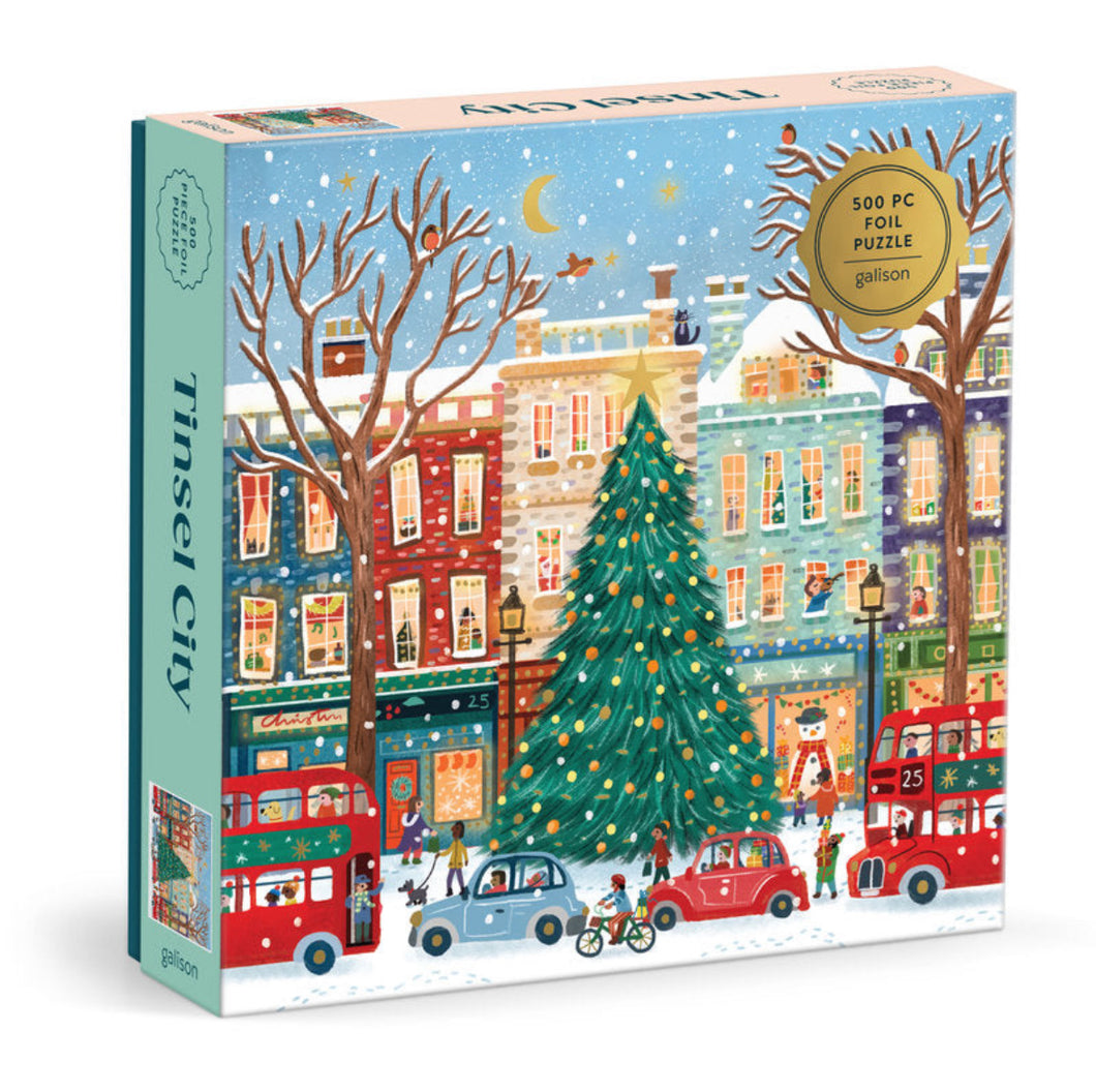 Tinsel City Foil Puzzle - 500 pieces