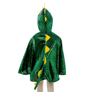 Great Pretenders Metallic Green Dragon Cape 2-3