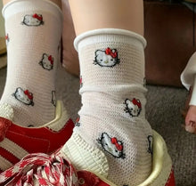 Load image into Gallery viewer, Sanrio Hello Kitty Embroidered Long Socks
