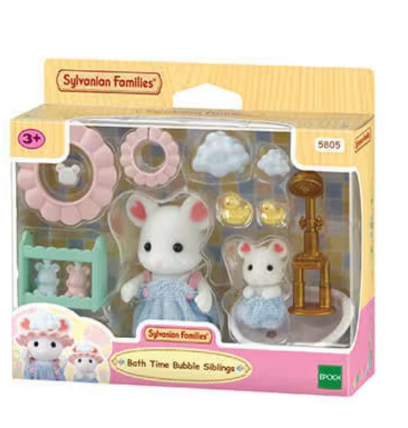 Sylvanian Families Bath Time Bubble Siblings
