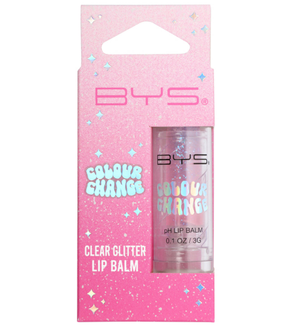 BYS Colour Change PH Lip Balm Clear Glitter