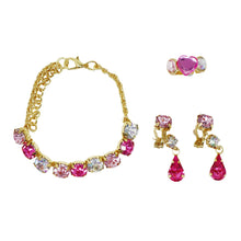 Load image into Gallery viewer, Pink Poppy Gemstone Jewellery Set
