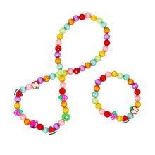 Load image into Gallery viewer, Pink Poppy Fruit Necklace and Bracelet Set
