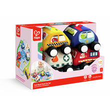 Load image into Gallery viewer, Hape Pull Back Plush Car Set
