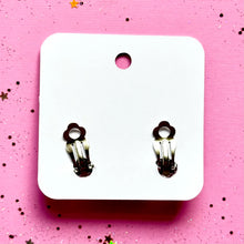 Load image into Gallery viewer, Sweet as Sugar Clip on Earrings Pink Heart
