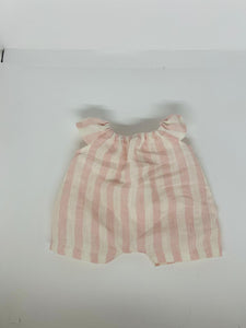 Mini Colettos Pink and Cream Striped Romper