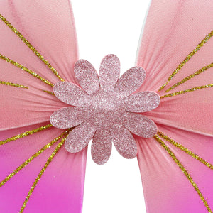 Pink Poppy Vibrant Vacation Glitter Wire Wings