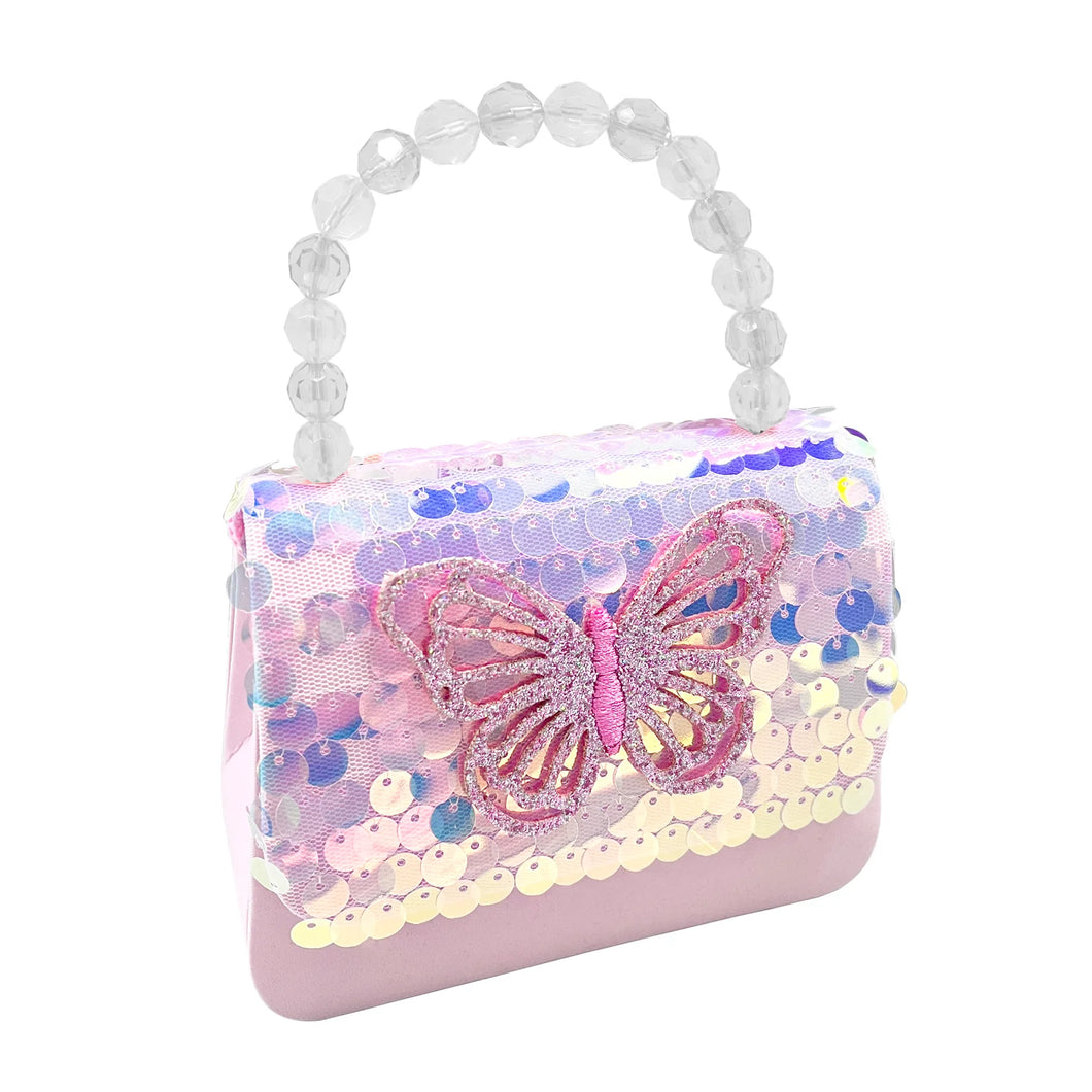 Pink Poppy Dazzling Butterfly Handbag