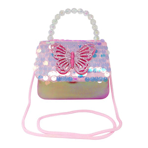 Pink Poppy Dazzling Butterfly Handbag