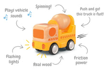 Load image into Gallery viewer, Wooden Concrete Mixer Work Truck with Sounds and Lights
