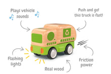 Load image into Gallery viewer, Wooden Recycling Work Truck with Sounds and Lights
