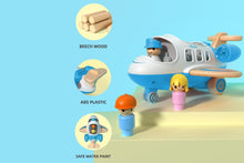 Load image into Gallery viewer, Wooden Airplane with Sounds and Lights in Blue
