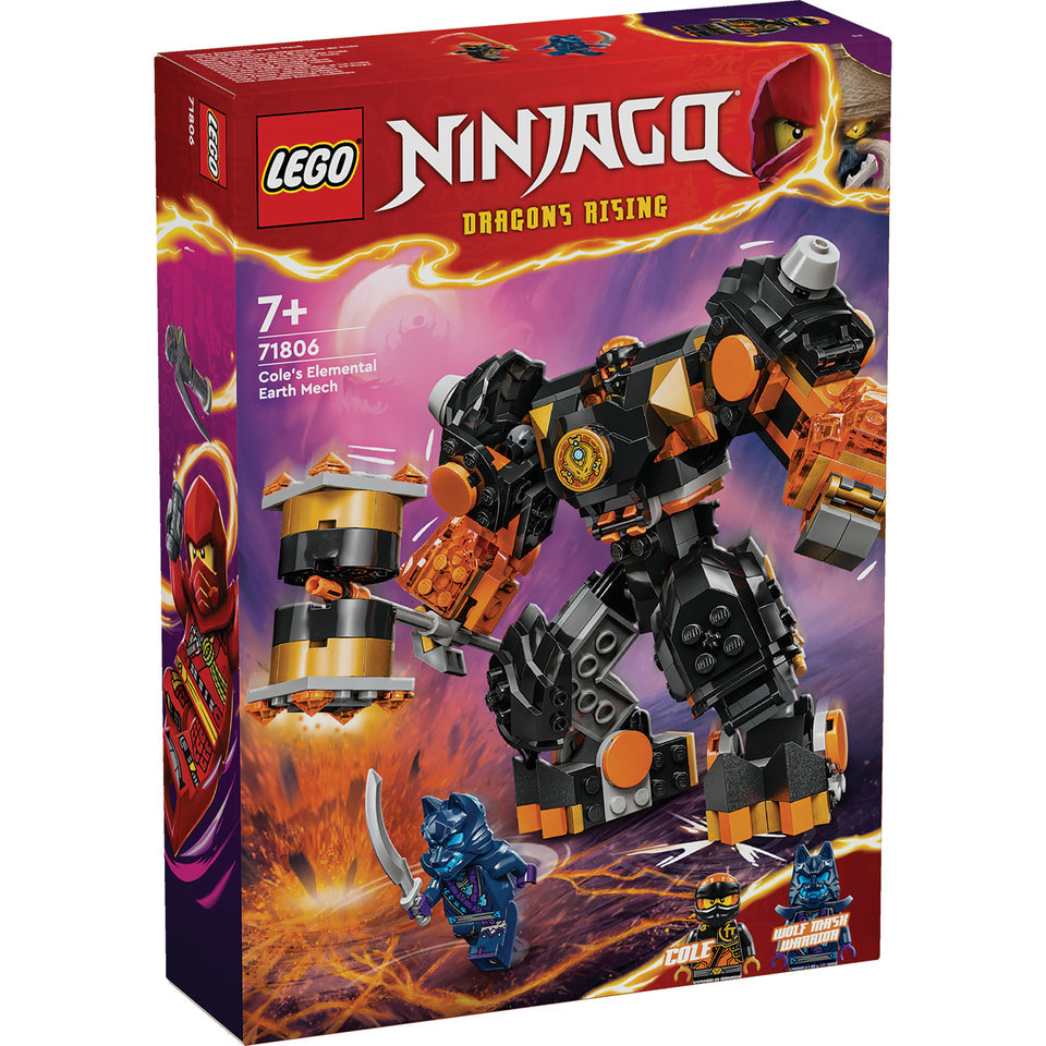 Lego Ninjago Cole's Elemental Earth Mech 71806