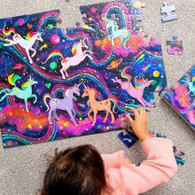 Load image into Gallery viewer, Crocodile Creek Holographic Unicorn Galaxy Puzzle - 100 Piece
