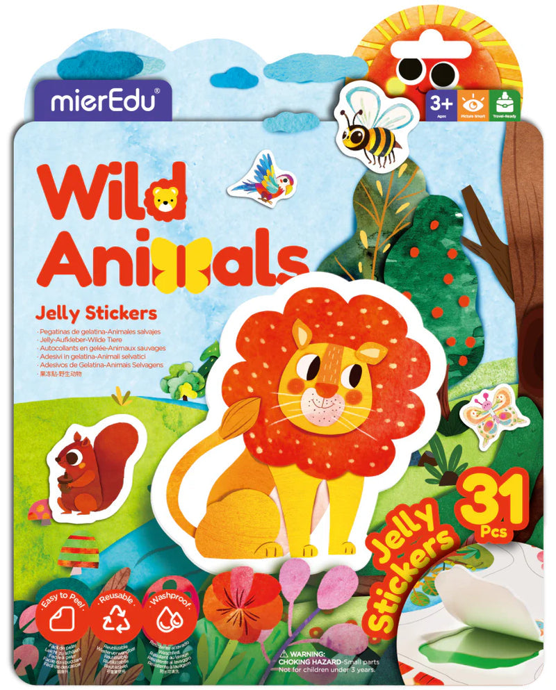 Mier Edu Wild Animals Jelly Stickers