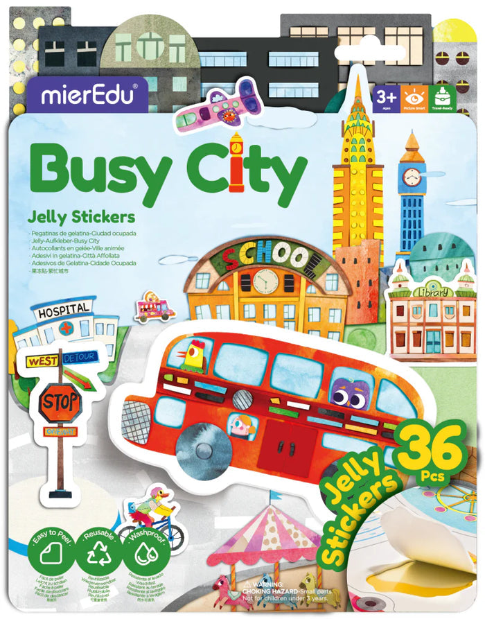 Mier Edu Busy City Jelly Stickers