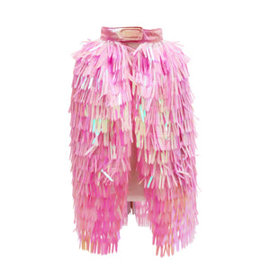 Pink Poppy Dance Sequin Fashion Cape