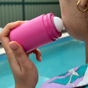 Refillable Roll-On Sunscreen Applicator in Salt Lake Pink