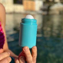 Load image into Gallery viewer, Refillable Roll-On Sunscreen Applicator in Sky Blue
