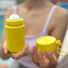 Load image into Gallery viewer, Refillable Roll-On Sunscreen Applicator in Sunshine Yellow
