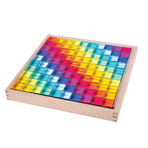 Acrylic Cubes with Wooden Tray