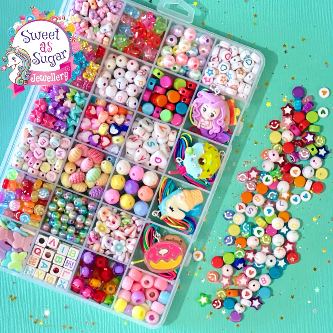 Sweet as Sugar Large Jewellery Making Kit Shapes & Colours