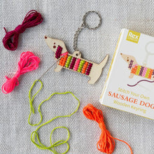 Load image into Gallery viewer, Rex London Stitch Your Own Wooden Sausage Dog Keyring
