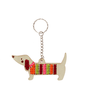 Rex London Stitch Your Own Wooden Sausage Dog Keyring