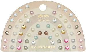 Mimi & Lula Pink Gem & Pearl Stick on Earrings