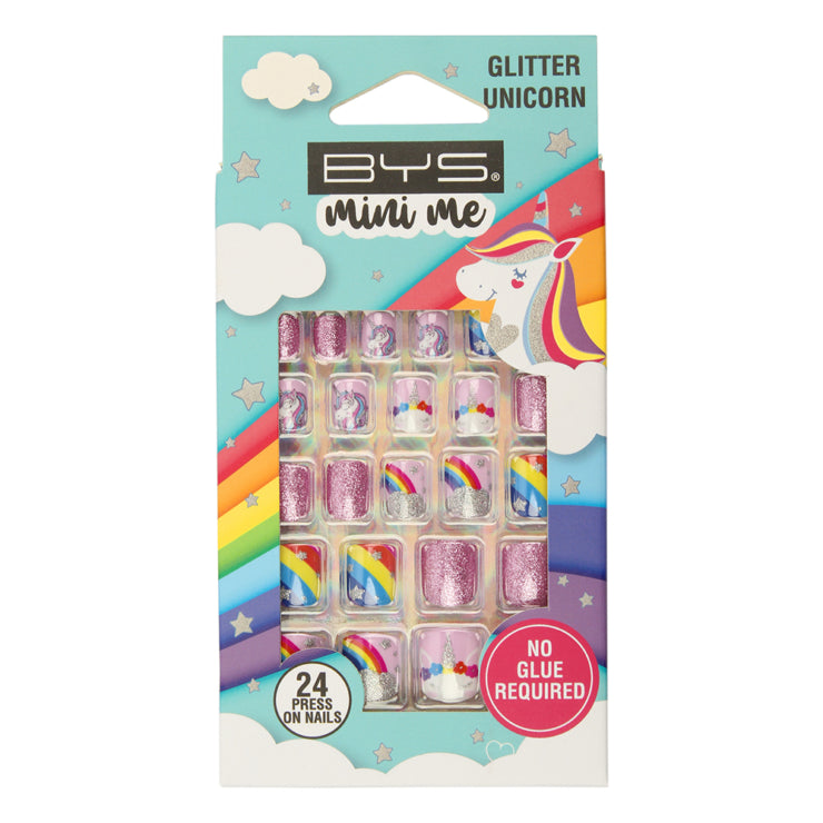 BYS Mini Me Glitter Unicorn Press On Nails