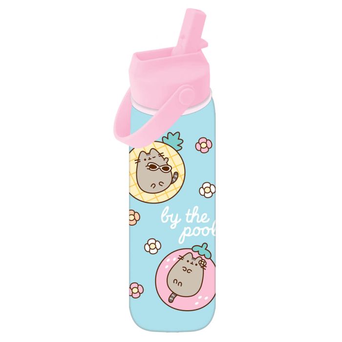 Pusheen Tropical Vacation Water Bottle By the Pool
