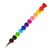 Load image into Gallery viewer, Legami Set of 12 Stackable Heart Crayons
