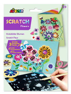 Avenir Scratch Floral Greeting Cards