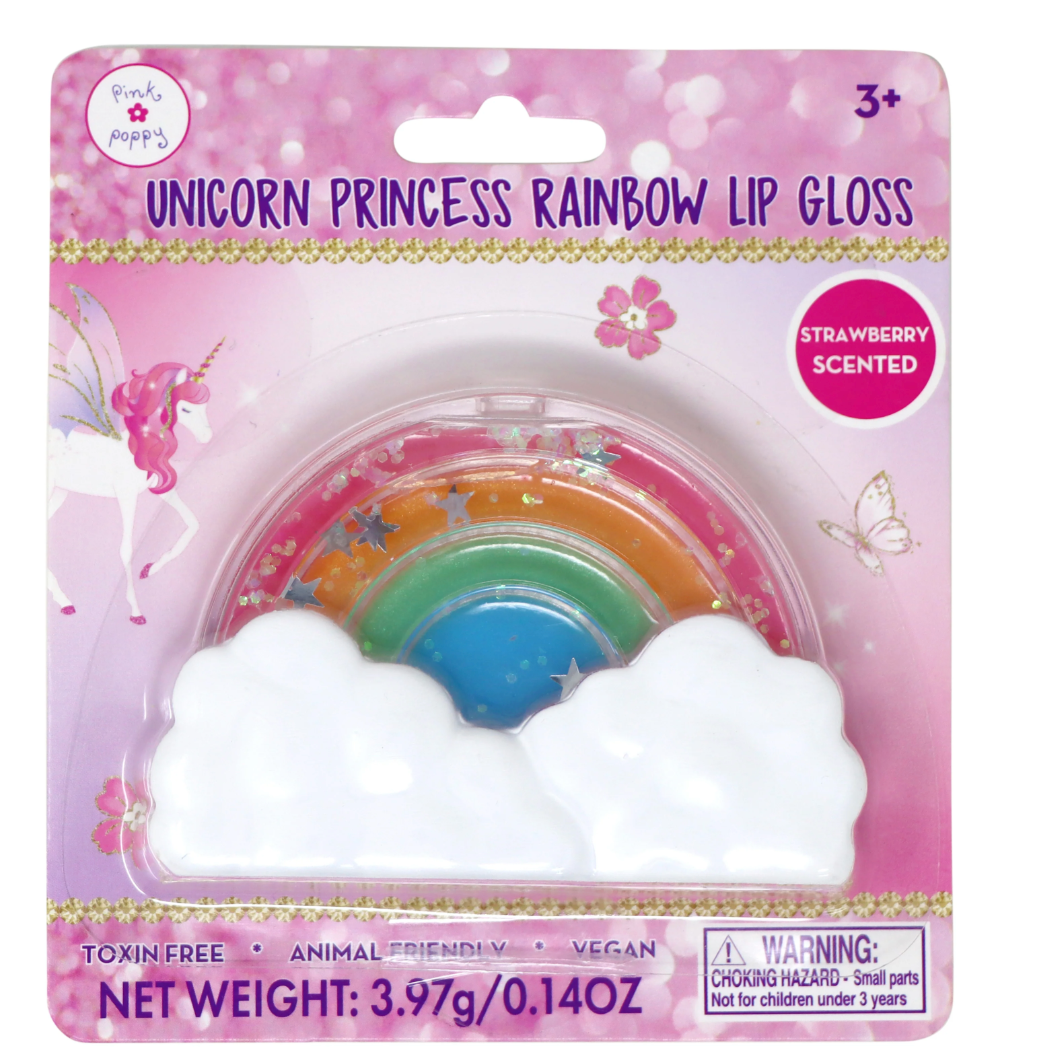 Pink Poppy Unicorn Princess Rainbow Lipgloss