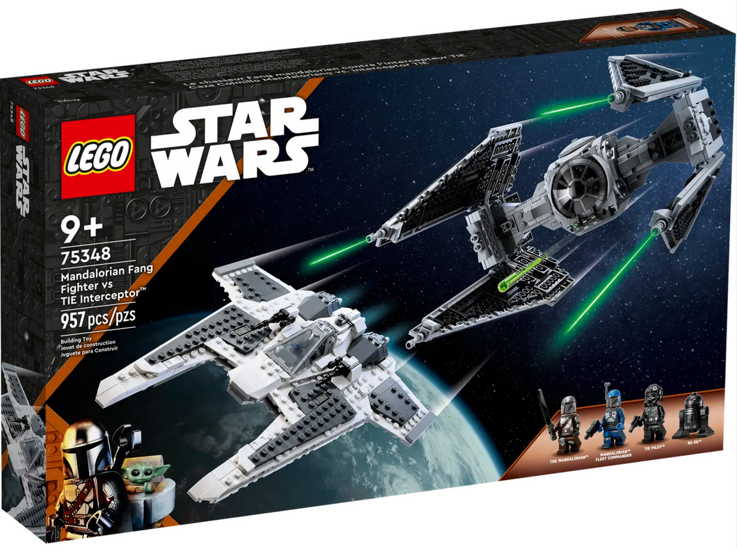 Lego Star Wars Mandalorian Fang Fighter vs TIE Interceptor 75348