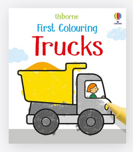 Load image into Gallery viewer, Usborne First Colouring Book Trucks

