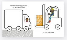Load image into Gallery viewer, Usborne First Colouring Book Trucks
