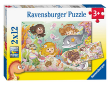 Load image into Gallery viewer, Ravensburger Fairies &amp; Mermiads Puzzle 2 X 12
