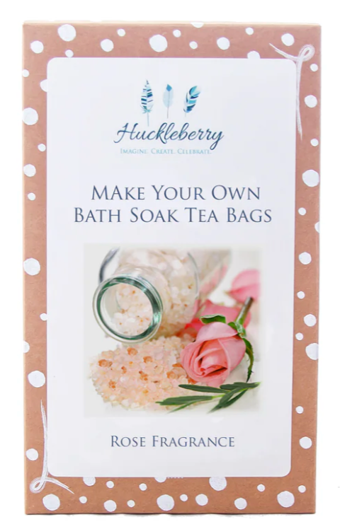 Huckleberry Bath Soak Tea Bags Rose Fragrance