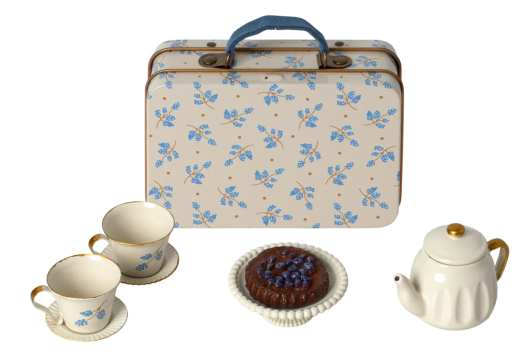 Maileg Afternoon Tea Set Blue Madeline