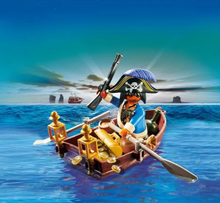Load image into Gallery viewer, Playmobil Pirate with Rowboat 4942
