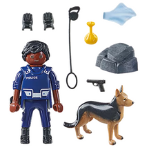 Load image into Gallery viewer, Playmobil Special Plus Policeman &amp; Sniffer Dog 71162
