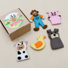 Load image into Gallery viewer, Felt Finger Puppet Set Old MacDonald
