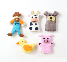 Load image into Gallery viewer, Felt Finger Puppet Set Old MacDonald
