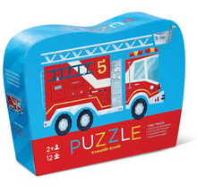 Load image into Gallery viewer, Crocodile Creek 12 pc Mini Puzzle Fire Engine
