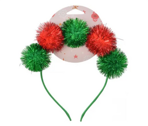 Christmas Pom Pom Headband