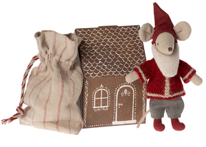 Maileg Santa Mouse with House